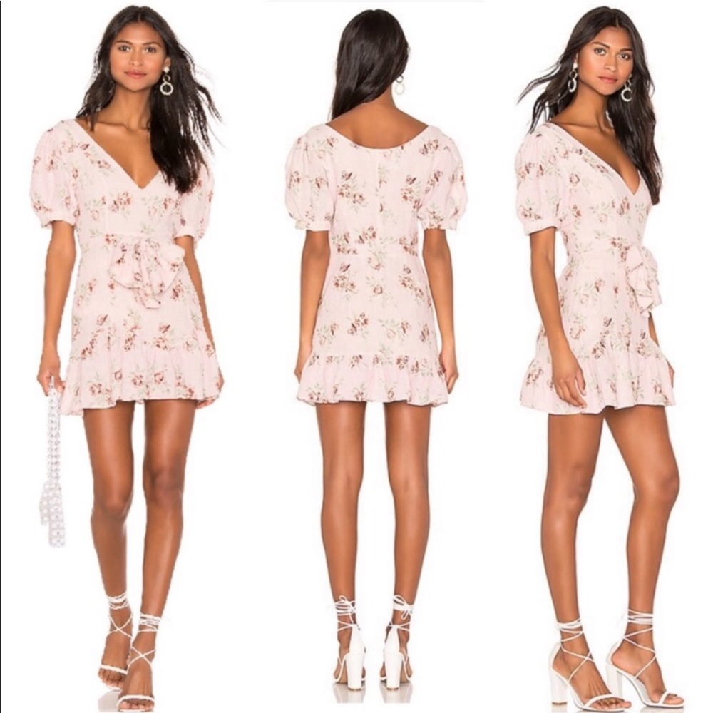 LoveShackFancy pink Lena mini dress, sz XS